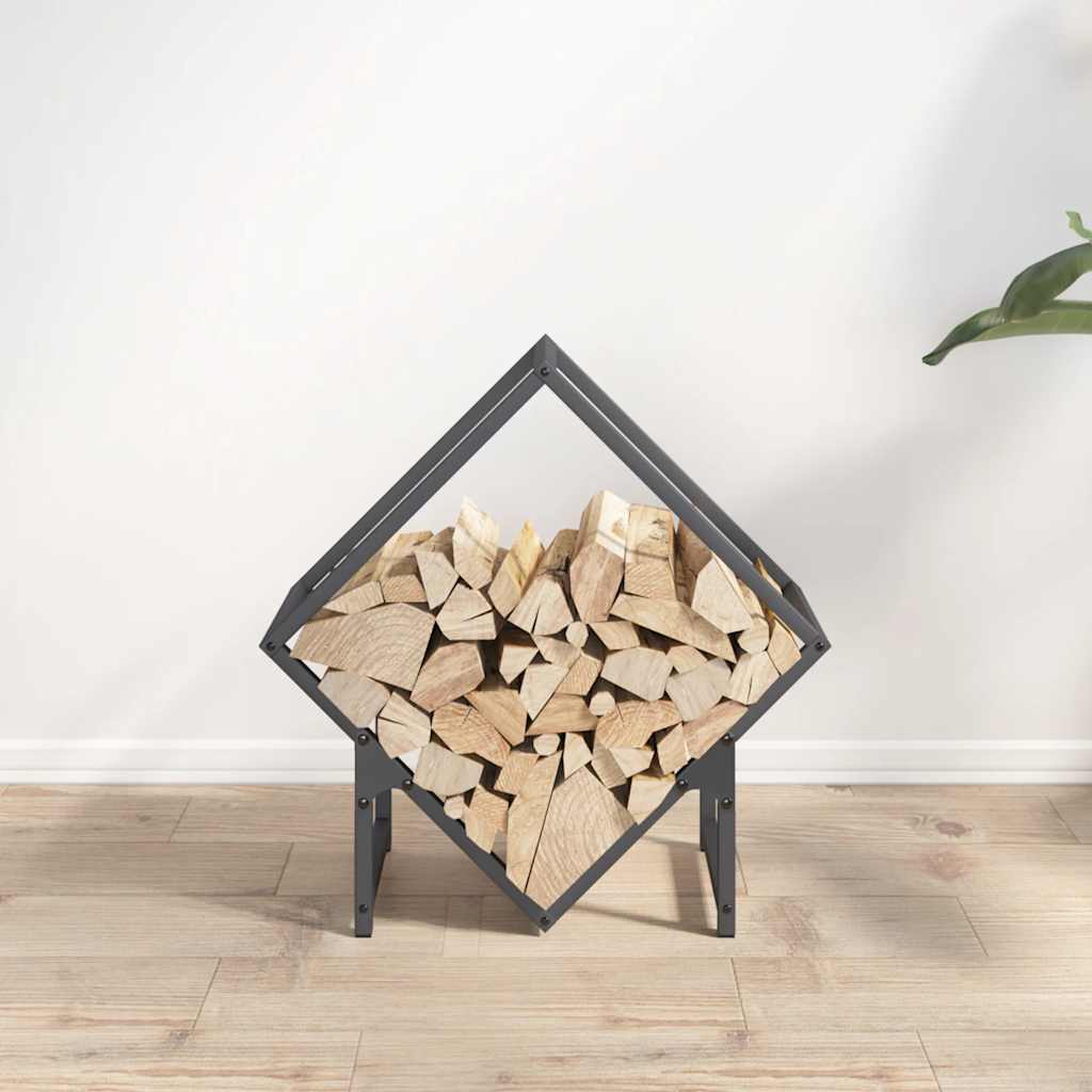 Brennholzregal Anthrazit 50x25x50 cm Kaltgewalzter Stahl