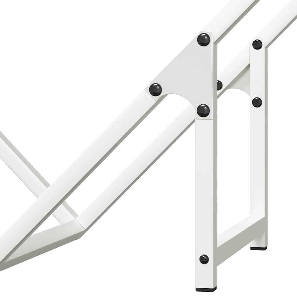 Brennholzregal Weiß 60x25x60 cm Kaltgewalzter Stahl