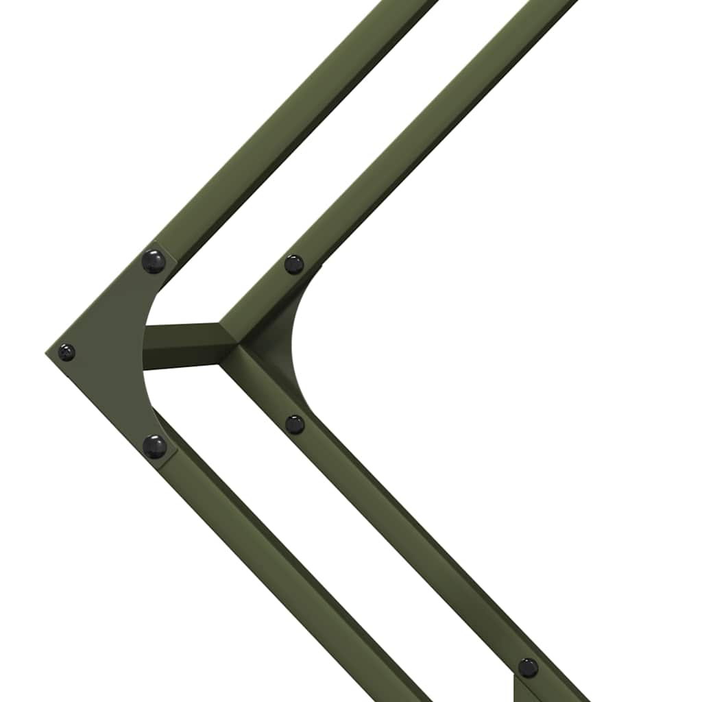 Brennholzregal Olivgrün 80x25x80 cm Kaltgewalzter Stahl
