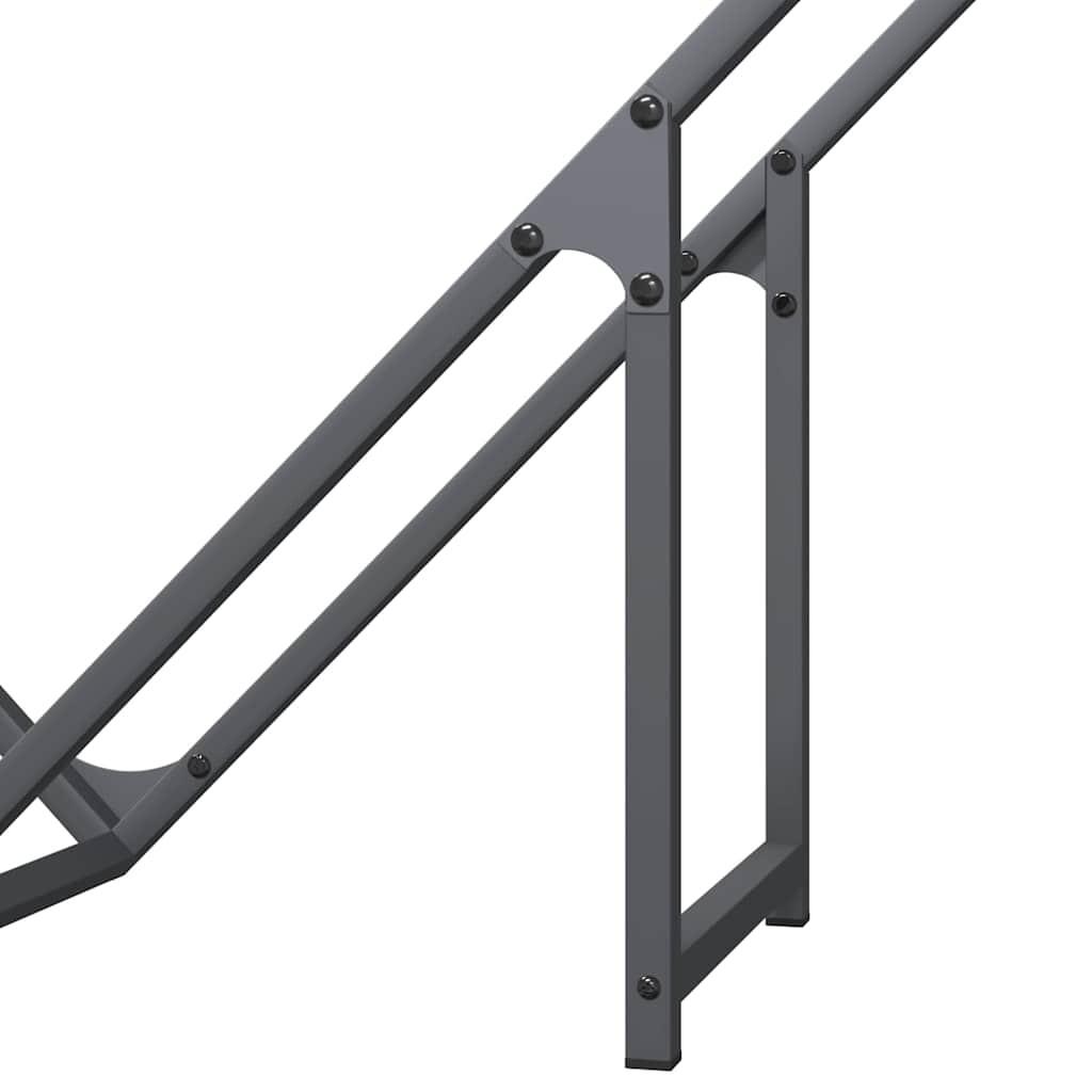 Brennholzregal Anthrazit 100x25x100 cm Kaltgewalzter Stahl