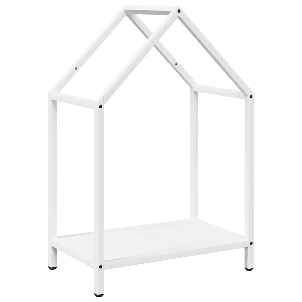 Brennholzregal Weiß 40x25x60 cm Kaltgewalzter Stahl