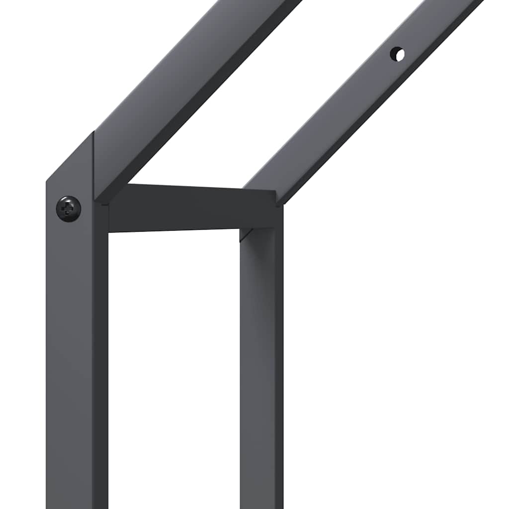Brennholzregal Anthrazit 40x25x60 cm Kaltgewalzter Stahl