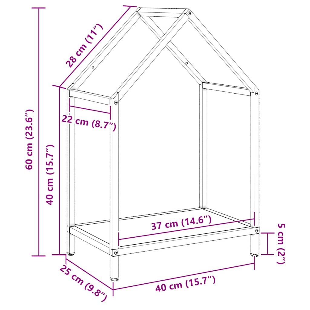 Brennholzregal Olivgrün 40x25x60 cm Kaltgewalzter Stahl