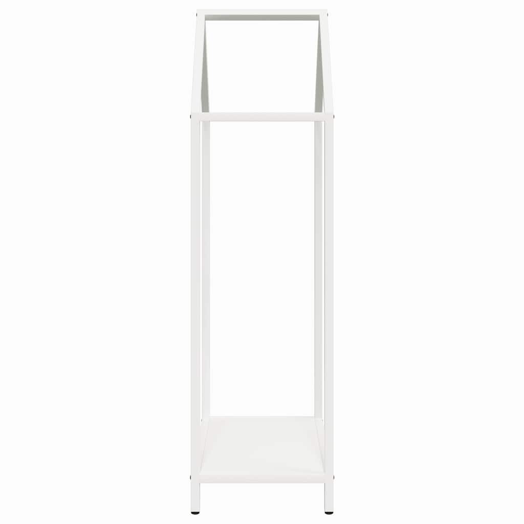 Brennholzregal Weiß 40x25x90 cm Kaltgewalzter Stahl