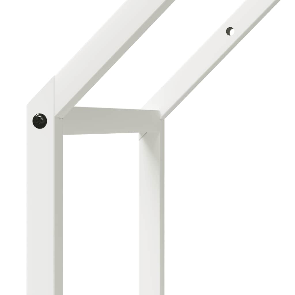 Brennholzregal Weiß 40x25x90 cm Kaltgewalzter Stahl