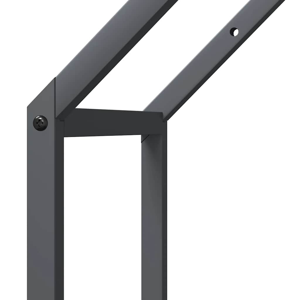 Brennholzregal Anthrazit 40x25x90 cm Kaltgewalzter Stahl