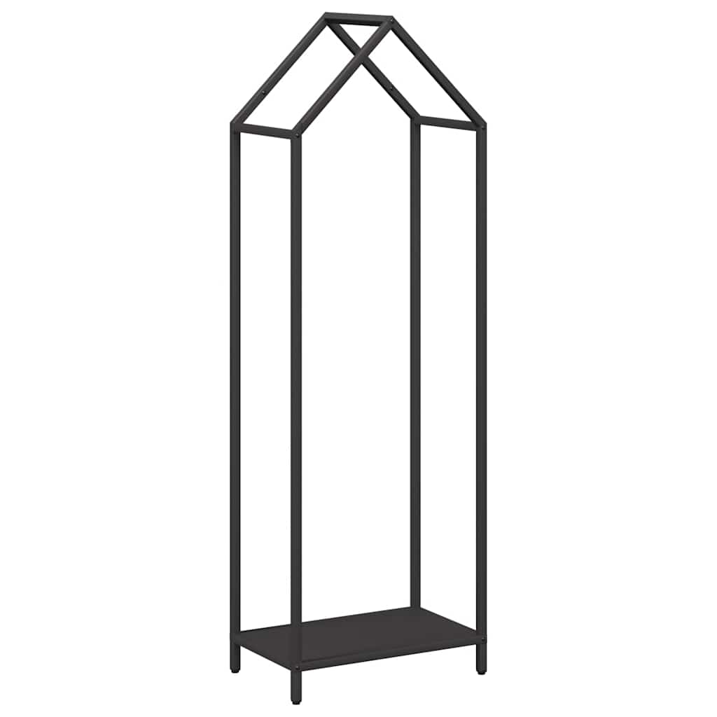 Brennholzregal Schwarz 40x25x120 cm Kaltgewalzter Stahl