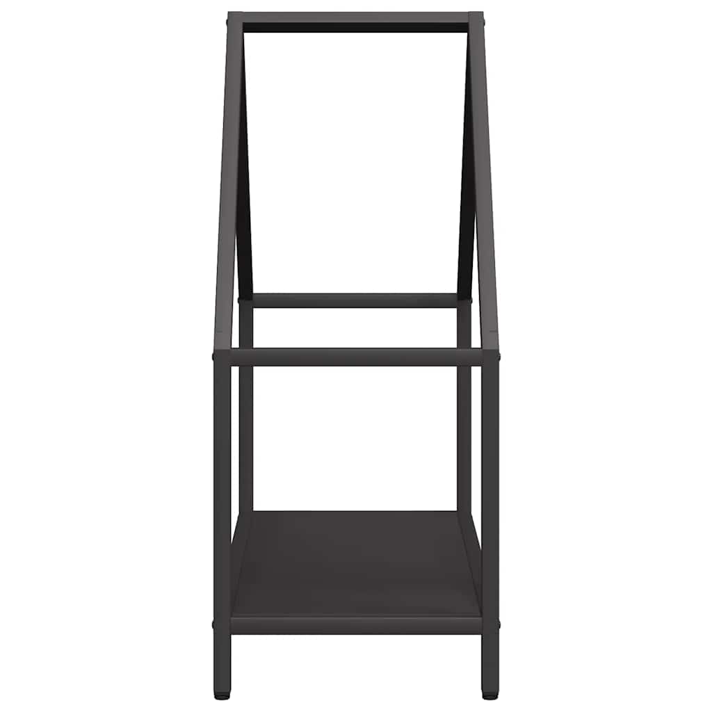 Brennholzregal Schwarz 60x25x60 cm Kaltgewalzter Stahl