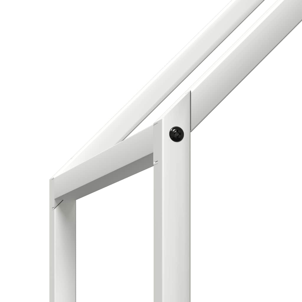 Brennholzregal Weiß 60x25x60 cm Kaltgewalzter Stahl