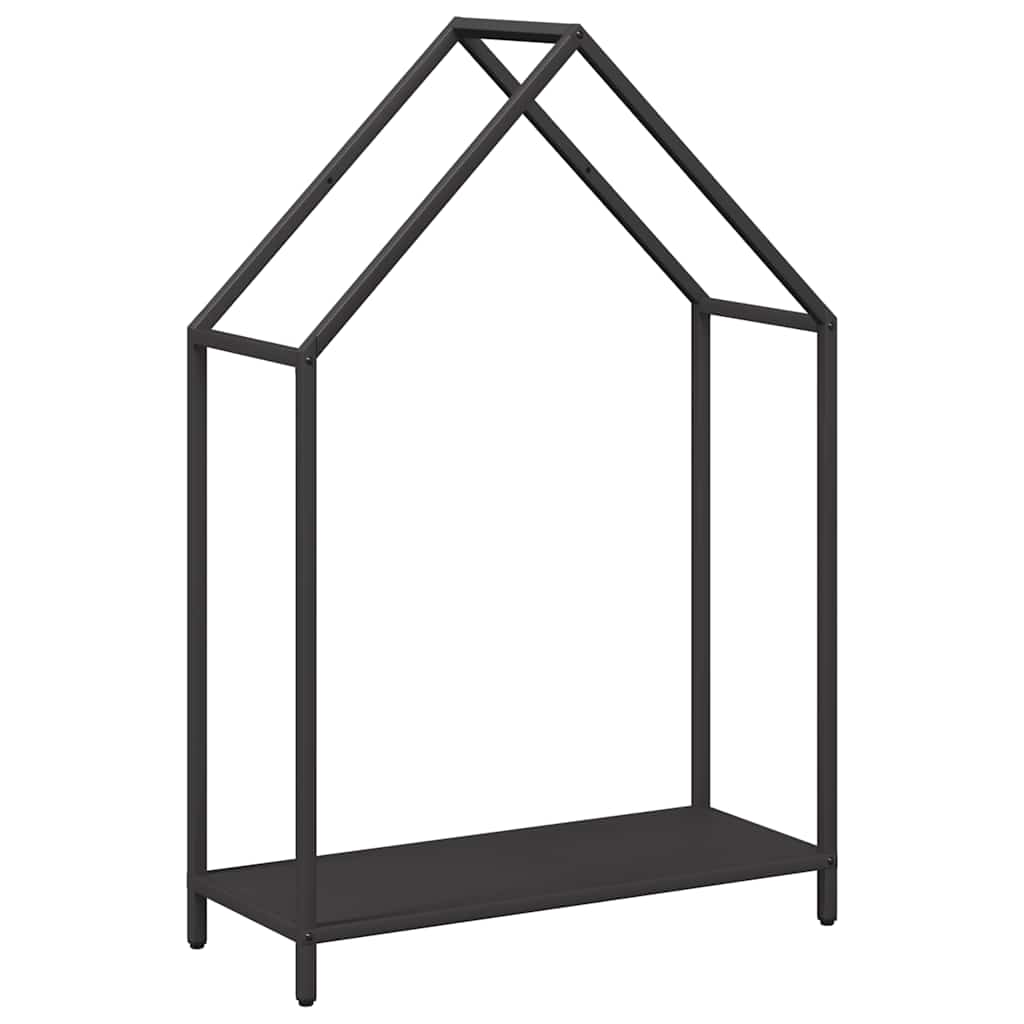 Brennholzregal Schwarz 60x25x90 cm Kaltgewalzter Stahl