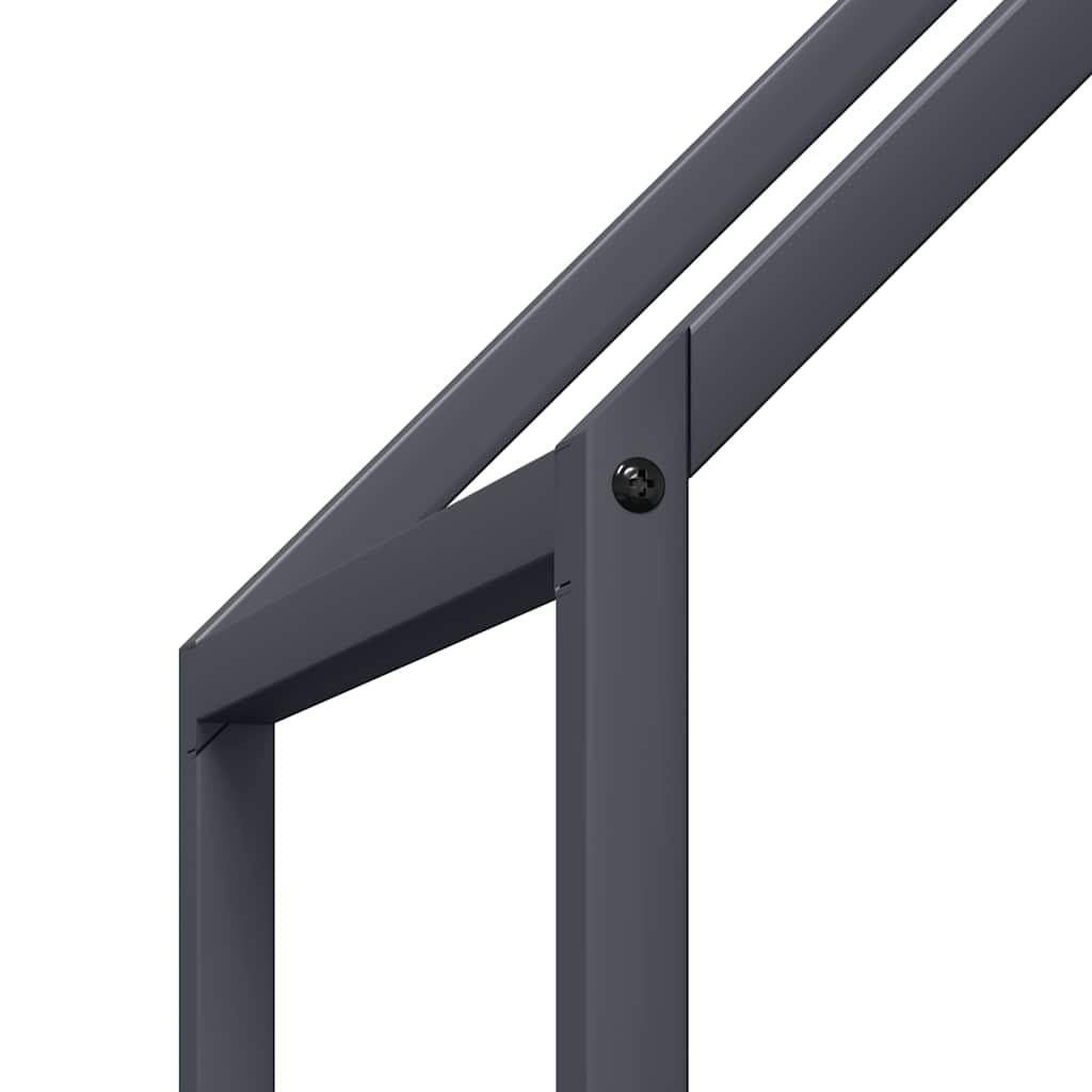 Brennholzregal Anthrazit 60x25x90 cm Kaltgewalzter Stahl