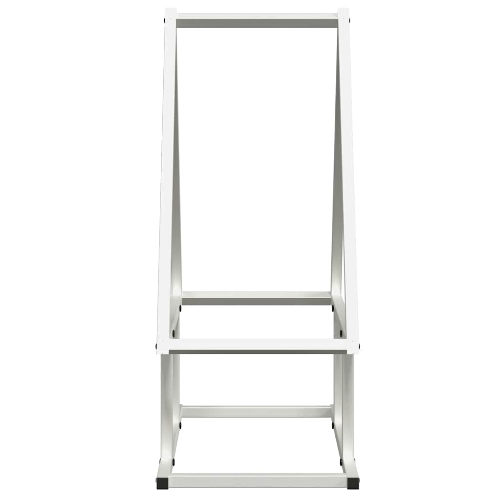 Brennholzregal Weiß 50x25x60 cm Kaltgewalzter Stahl