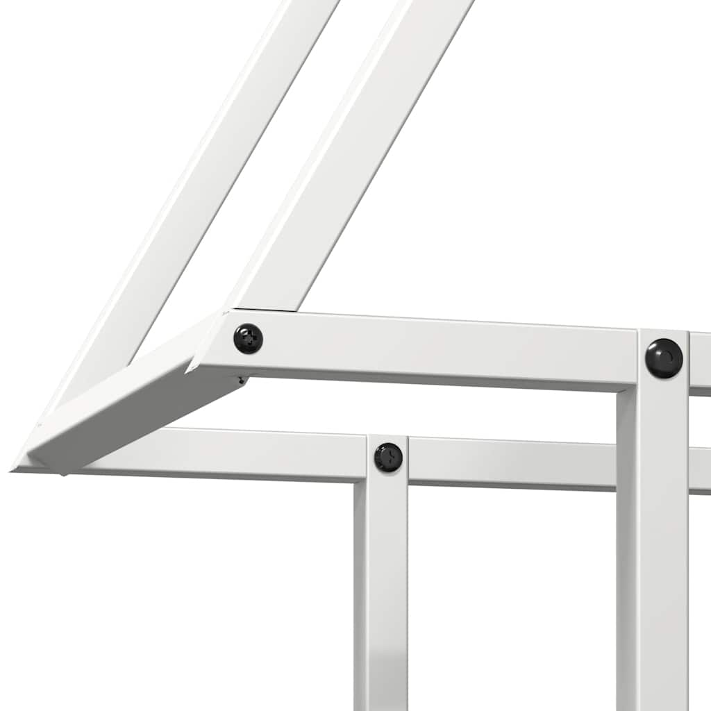 Brennholzregal Weiß 50x25x60 cm Kaltgewalzter Stahl