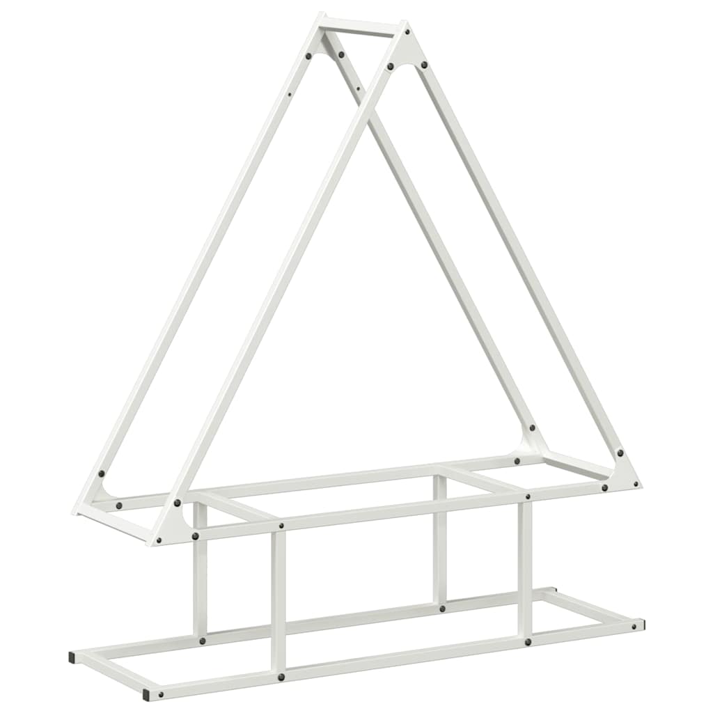 Brennholzregal Weiß 80x25x90 cm Kaltgewalzter Stahl