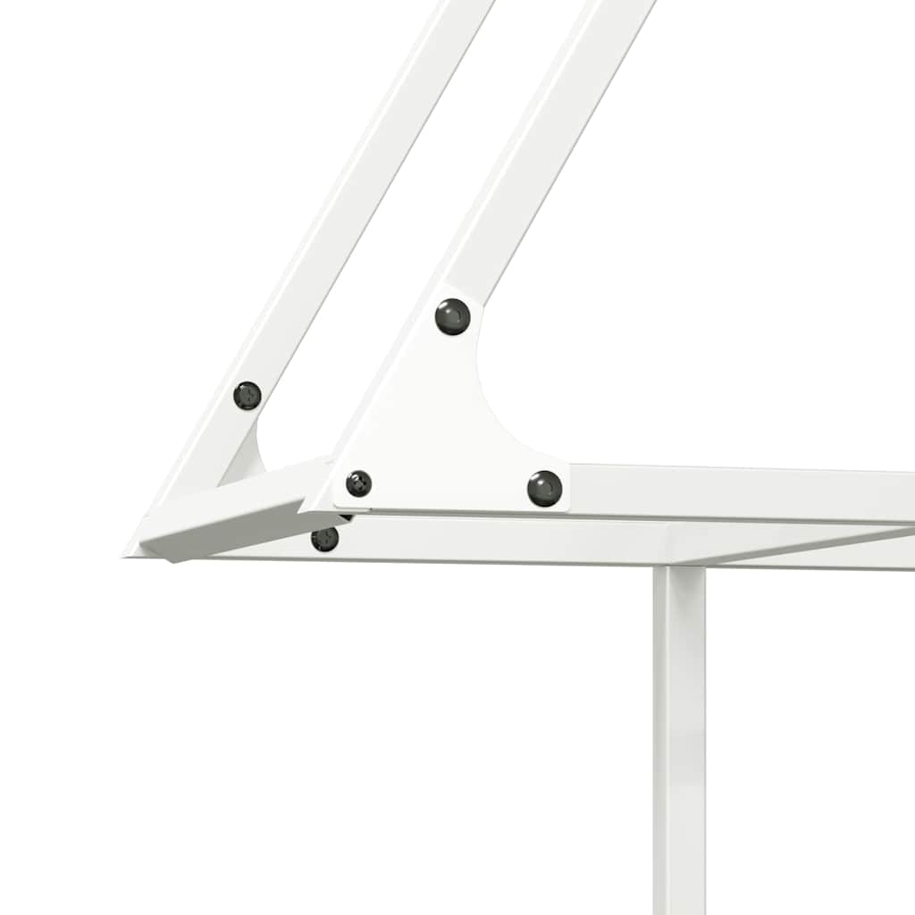 Brennholzregal Weiß 80x25x90 cm Kaltgewalzter Stahl