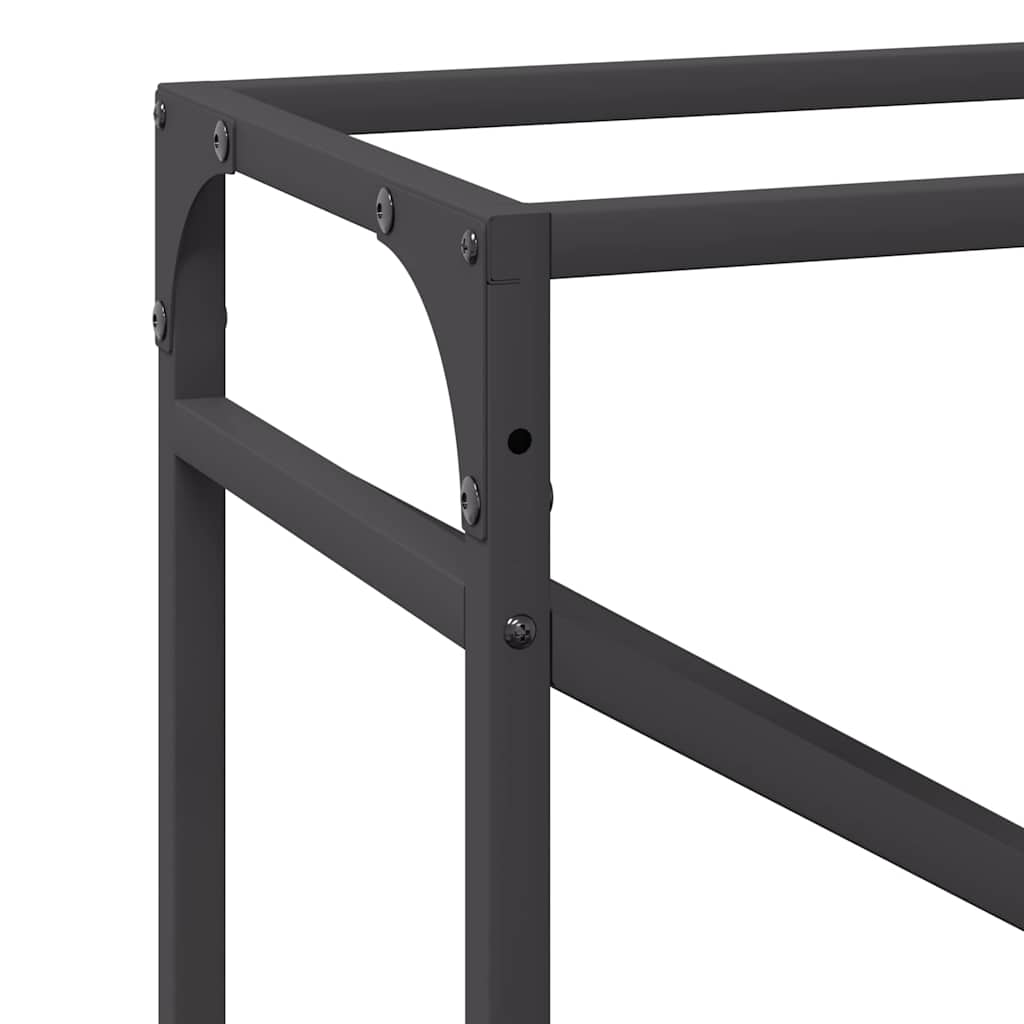Brennholzregal Schwarz 60x25x100 cm Kaltgewalzter Stahl
