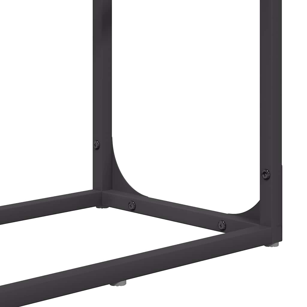 Brennholzregal Schwarz 60x25x100 cm Kaltgewalzter Stahl