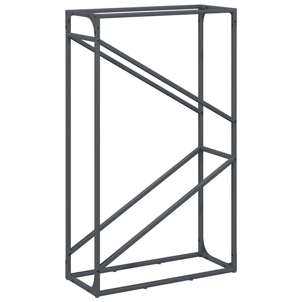 Brennholzregal Anthrazit 60x25x100 cm Kaltgewalzter Stahl