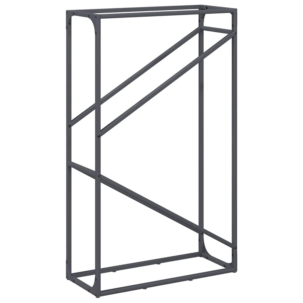 Brennholzregal Anthrazit 60x25x100 cm Kaltgewalzter Stahl