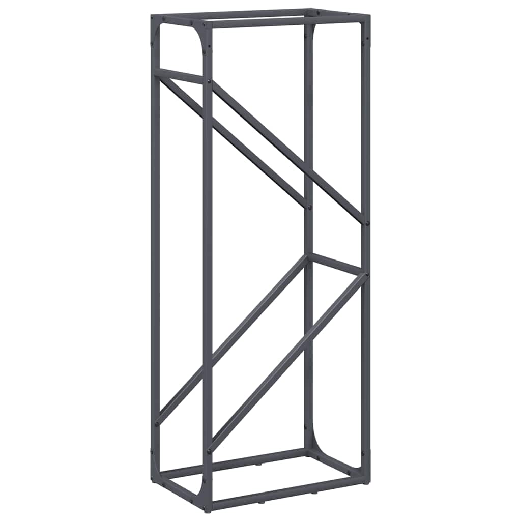 Brennholzregal Anthrazit 40x25x100 cm Kaltgewalzter Stahl