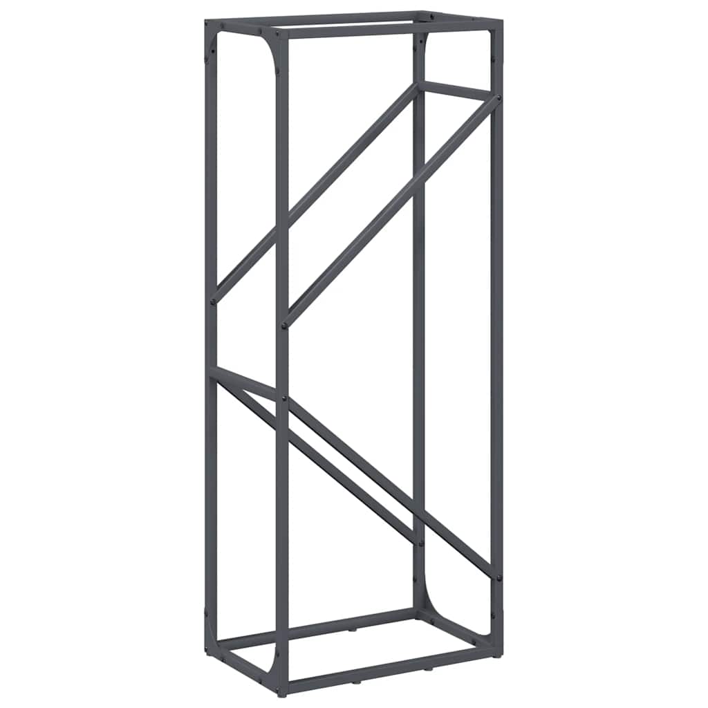 Brennholzregal Anthrazit 40x25x100 cm Kaltgewalzter Stahl
