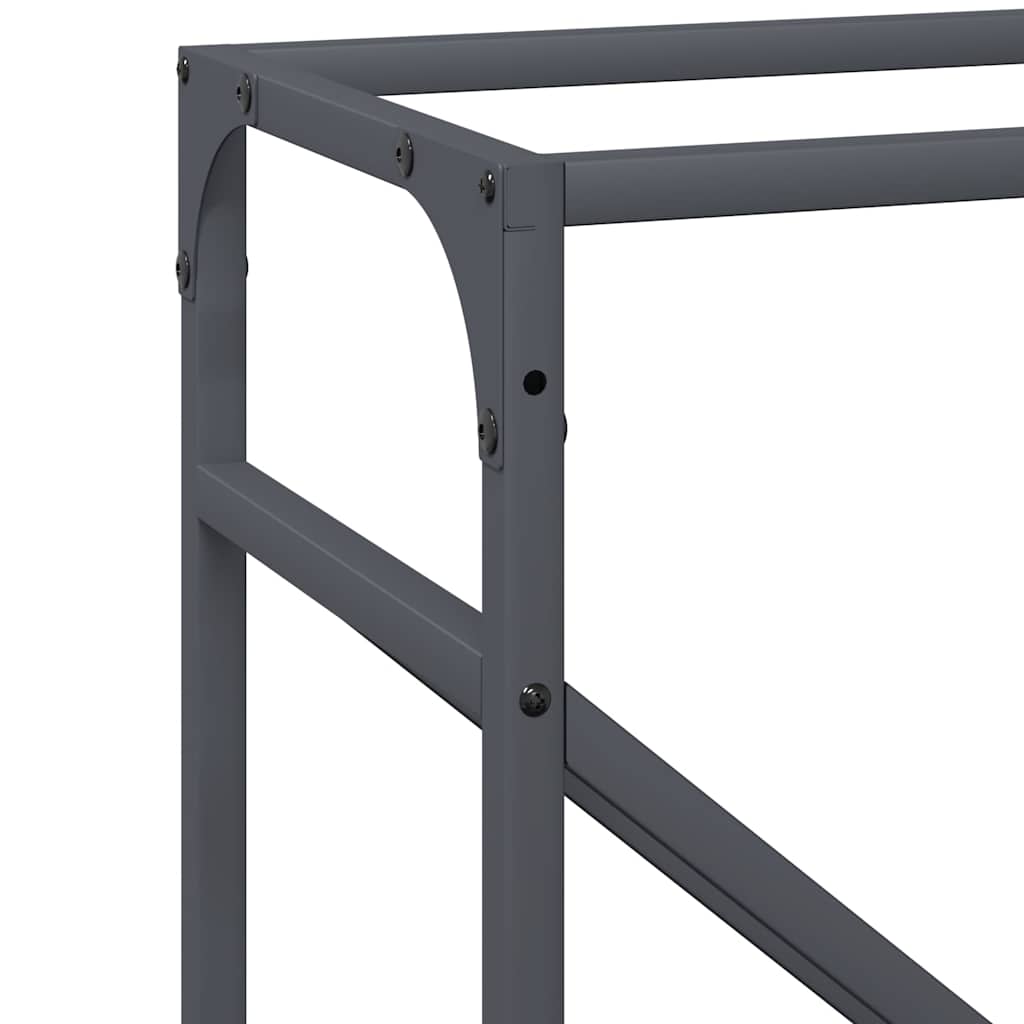 Brennholzregal Anthrazit 40x25x100 cm Kaltgewalzter Stahl