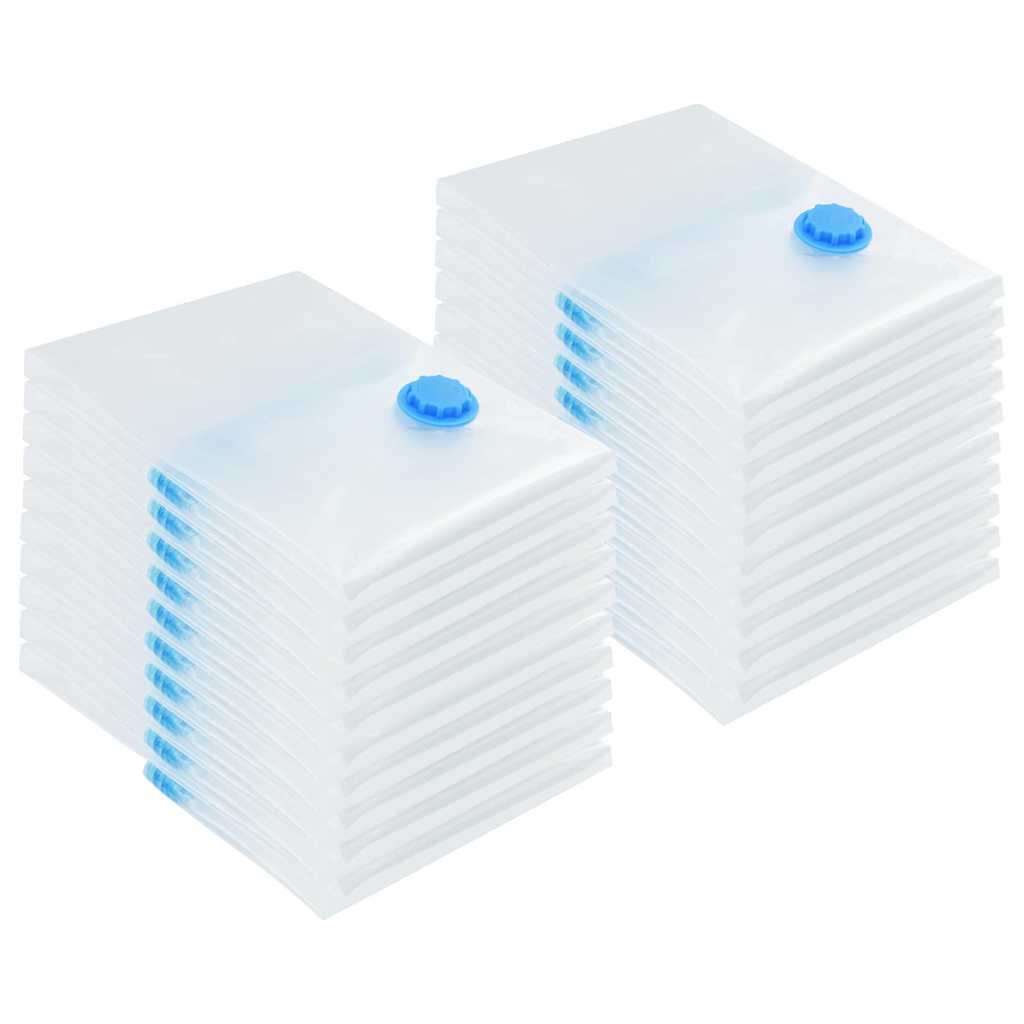 Aufbewahrungstaschen 20 pcs Transparent und Blau 70 x 50 cm