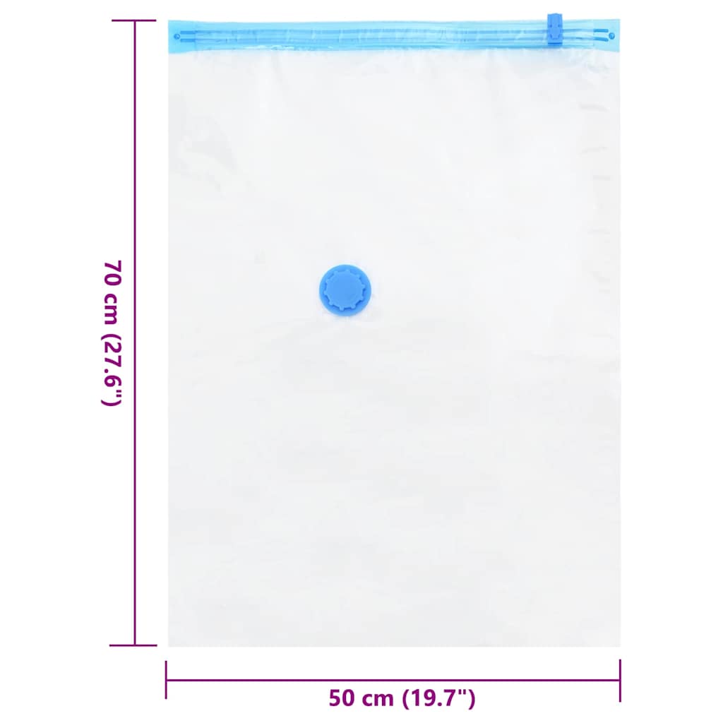Aufbewahrungstaschen 20 pcs Transparent und Blau 70 x 50 cm