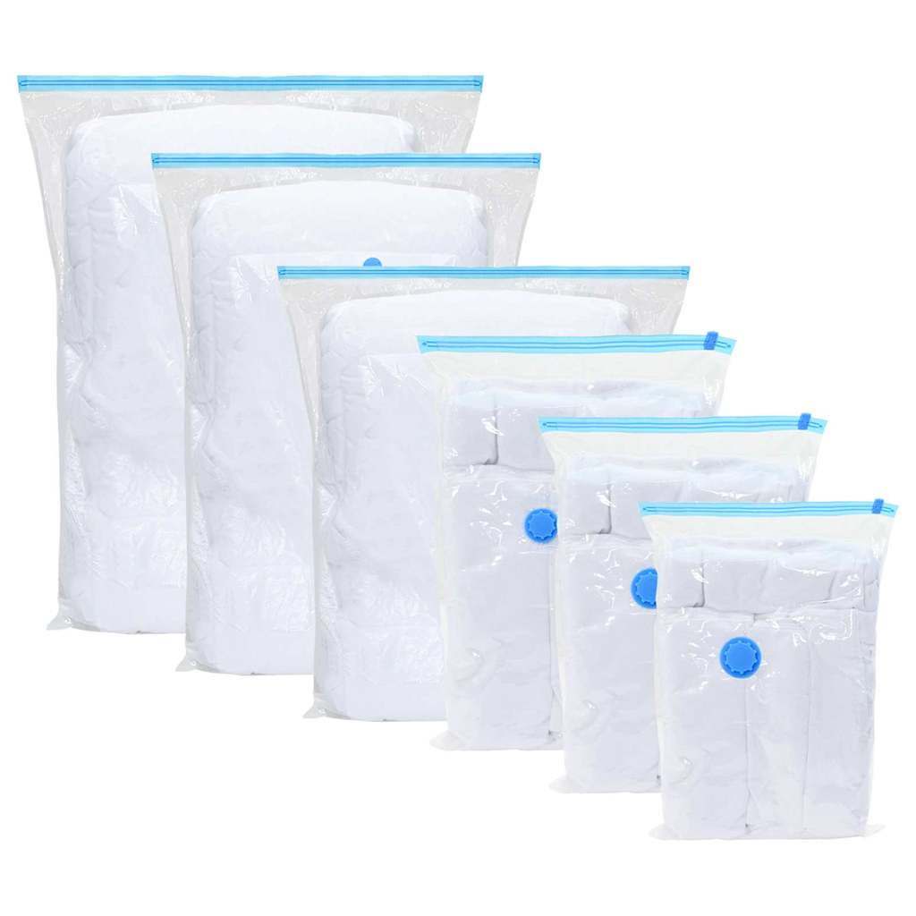 Aufbewahrungstaschen 5 pcs Transparent und Blau 100 x 80 cm