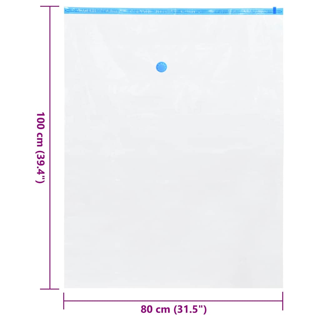 Aufbewahrungstaschen 50 pcs Transparent und Blau 100 x 80 cm
