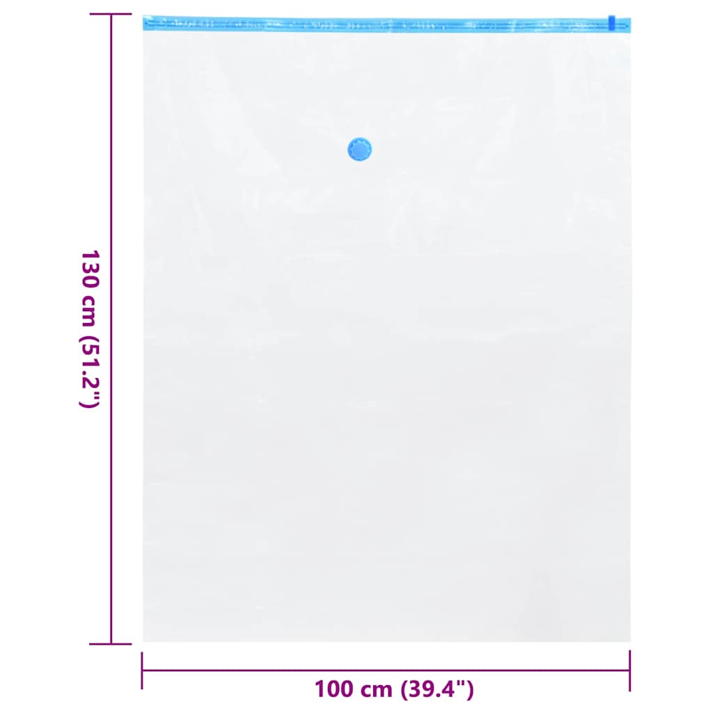 Aufbewahrungstaschen 5 pcs Transparent und Blau 130 x 100 cm