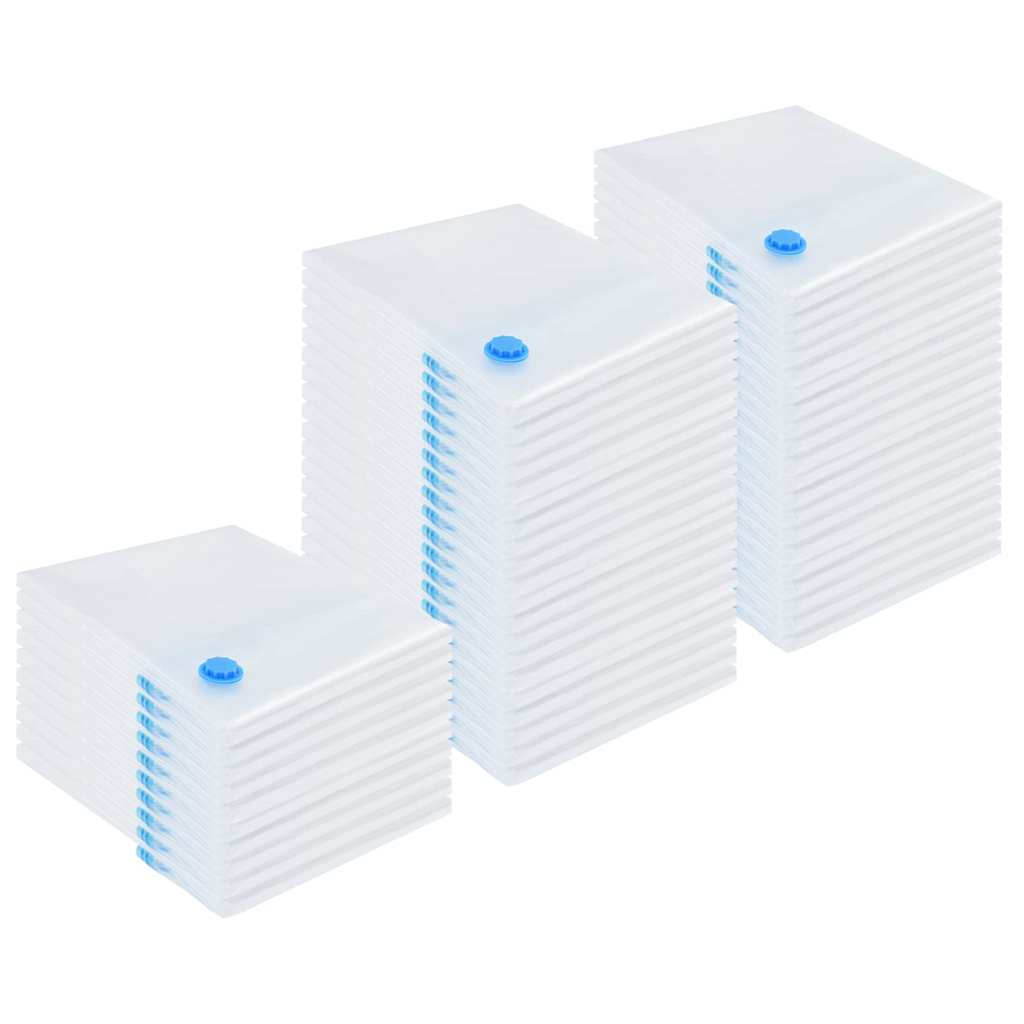 Aufbewahrungstaschen 50 pcs Transparent und Blau 130 x 100 cm
