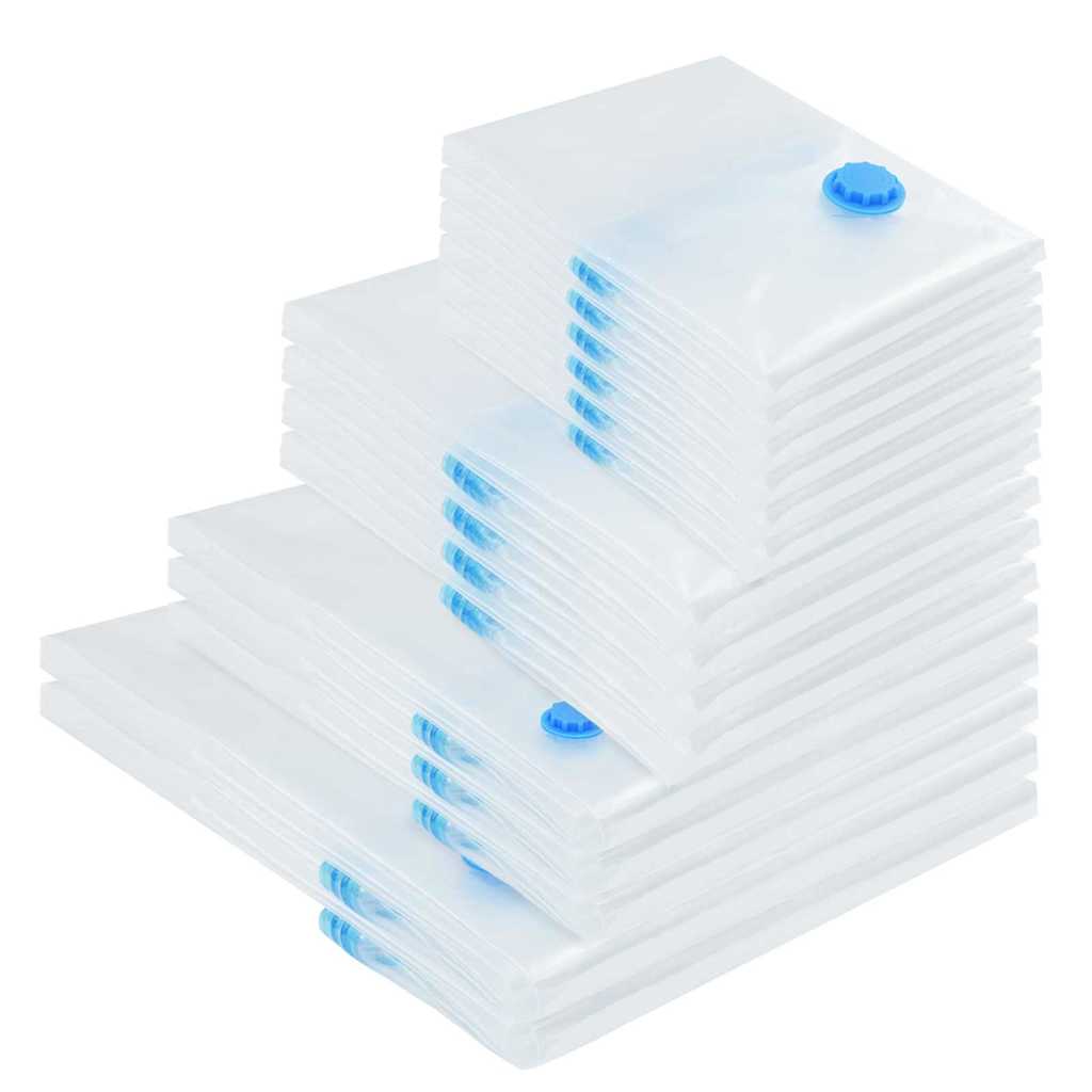 Aufbewahrungstaschen 15 pcs Transparent und Blau 130 x 100 cm