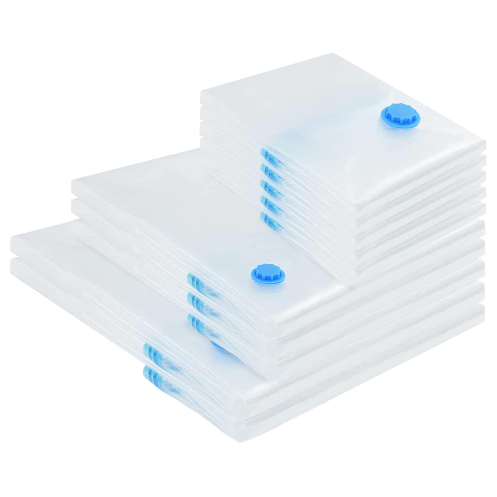 Aufbewahrungstaschen 10 pcs Transparent und Blau 130 x 100 cm