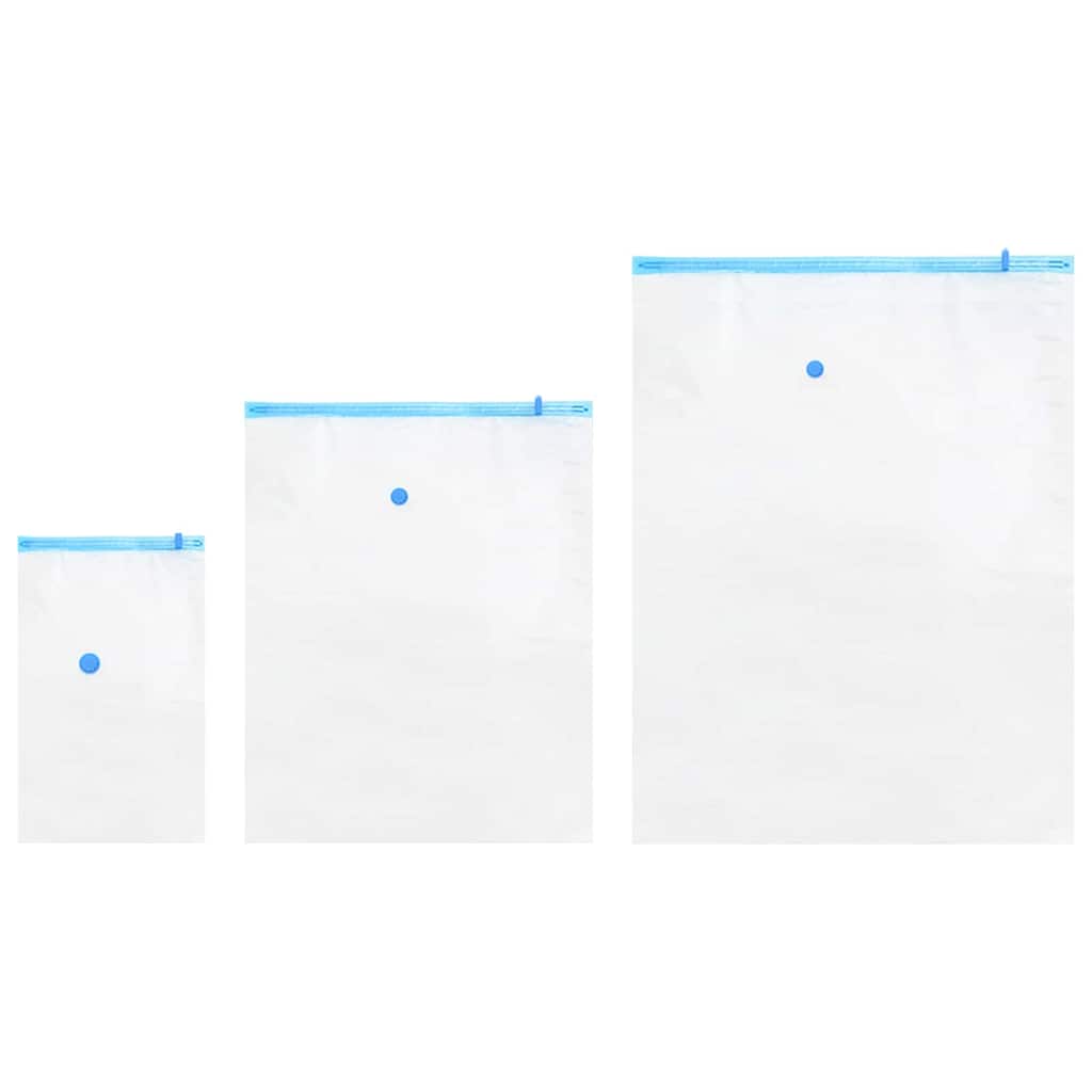 Aufbewahrungstaschen 10 pcs Transparent und Blau 130 x 100 cm