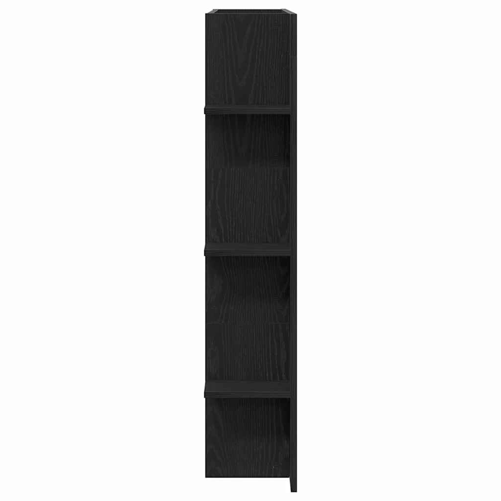 TV-Schränk Schwarz Eichen-Optik 152 x 22 x 113 cm Holzwerkstoff