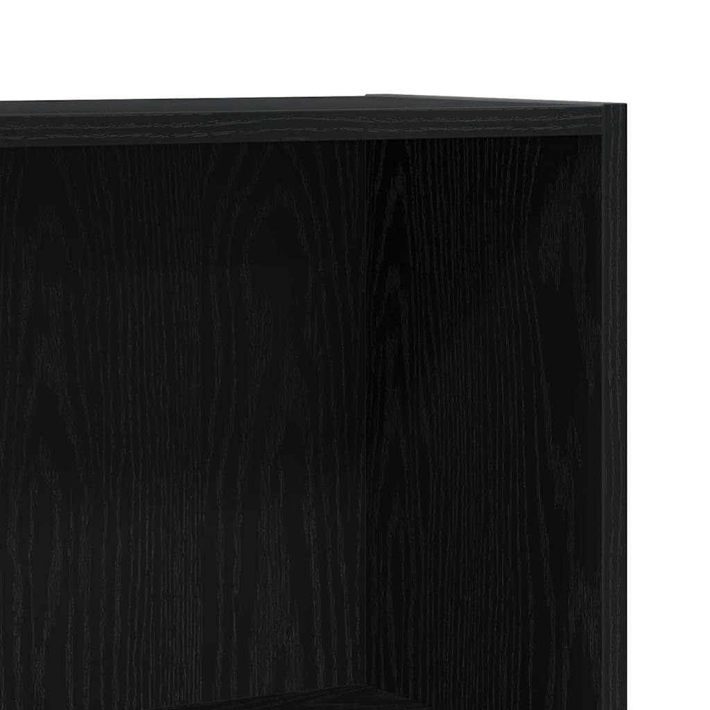 Bücherregal Schwarz Eichen-Optik 60 x 24 x 76 cm Holzwerkstoff