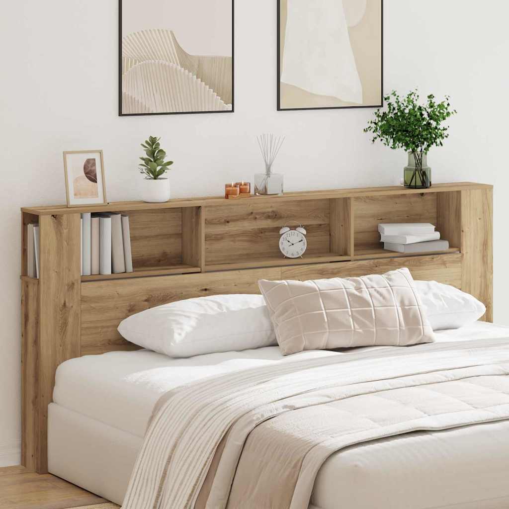 Kopfteil Schrank mit Regal Artisan-Eiche 220 x 18,5 x 102,5 cm