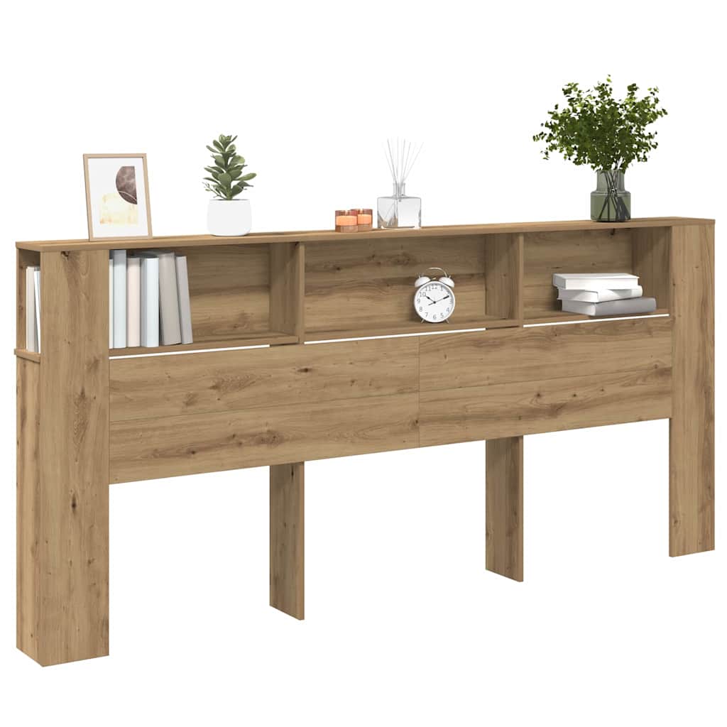 Kopfteil Schrank mit Regal Artisan-Eiche 220 x 18,5 x 102,5 cm