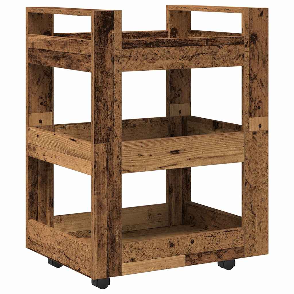 Küchentrolley Eichenholz 60 x 45 x 80 cm Holzwerkstoff