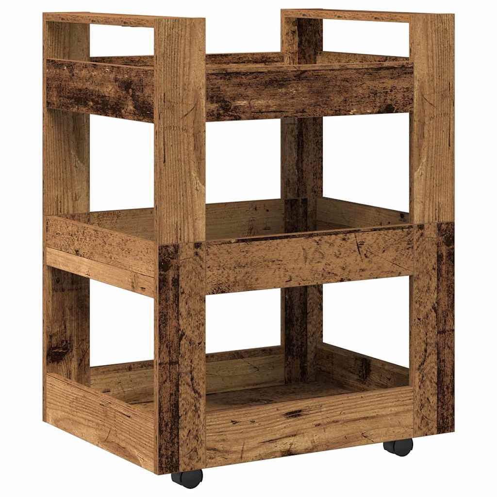 Küchentrolley Eichenholz 60 x 45 x 80 cm Holzwerkstoff