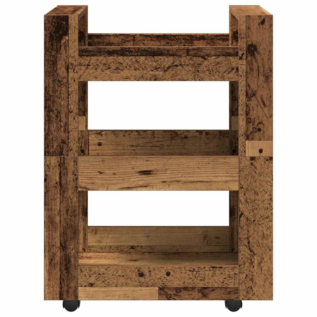 Küchentrolley Eichenholz 60 x 45 x 80 cm Holzwerkstoff