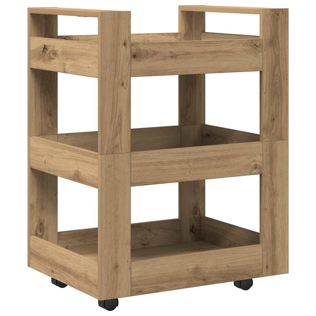 Küchentrolley Artisan-Eiche 60 x 45 x 80 cm Holzwerkstoff