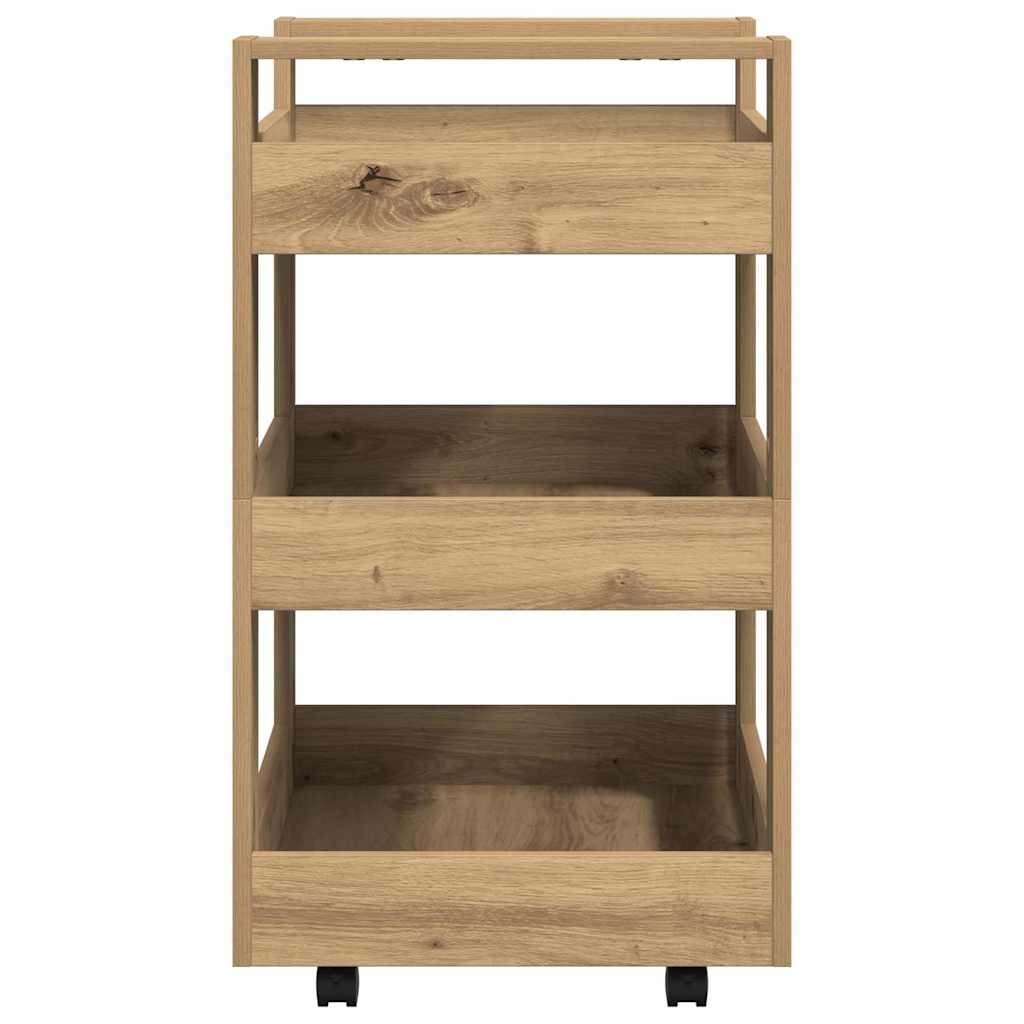 Küchentrolley Artisan-Eiche 60 x 45 x 80 cm Holzwerkstoff