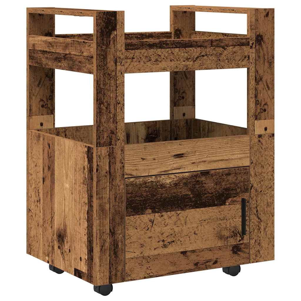 Küchentrolley Altholz 60 x 45 x 80 cm Holzwerkstoff