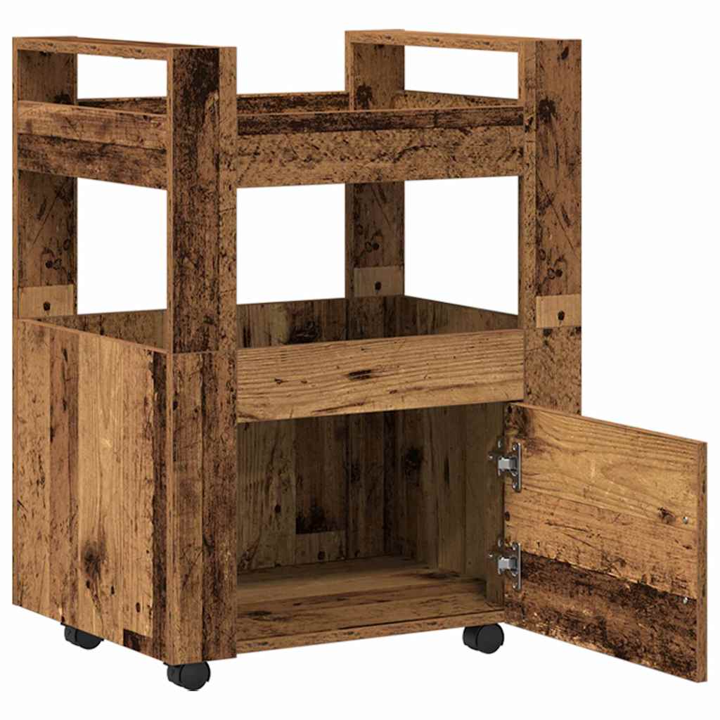 Küchentrolley Altholz 60 x 45 x 80 cm Holzwerkstoff