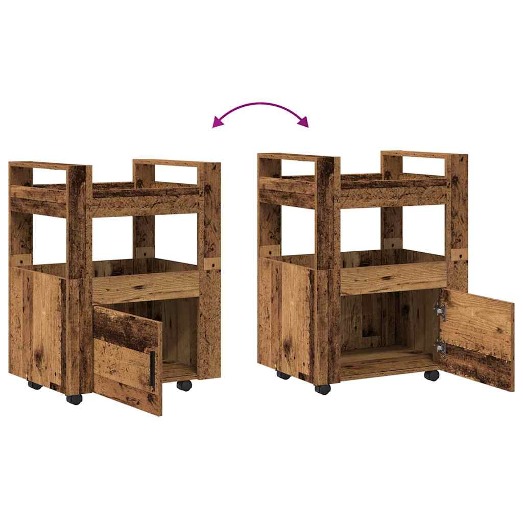 Küchentrolley Altholz 60 x 45 x 80 cm Holzwerkstoff