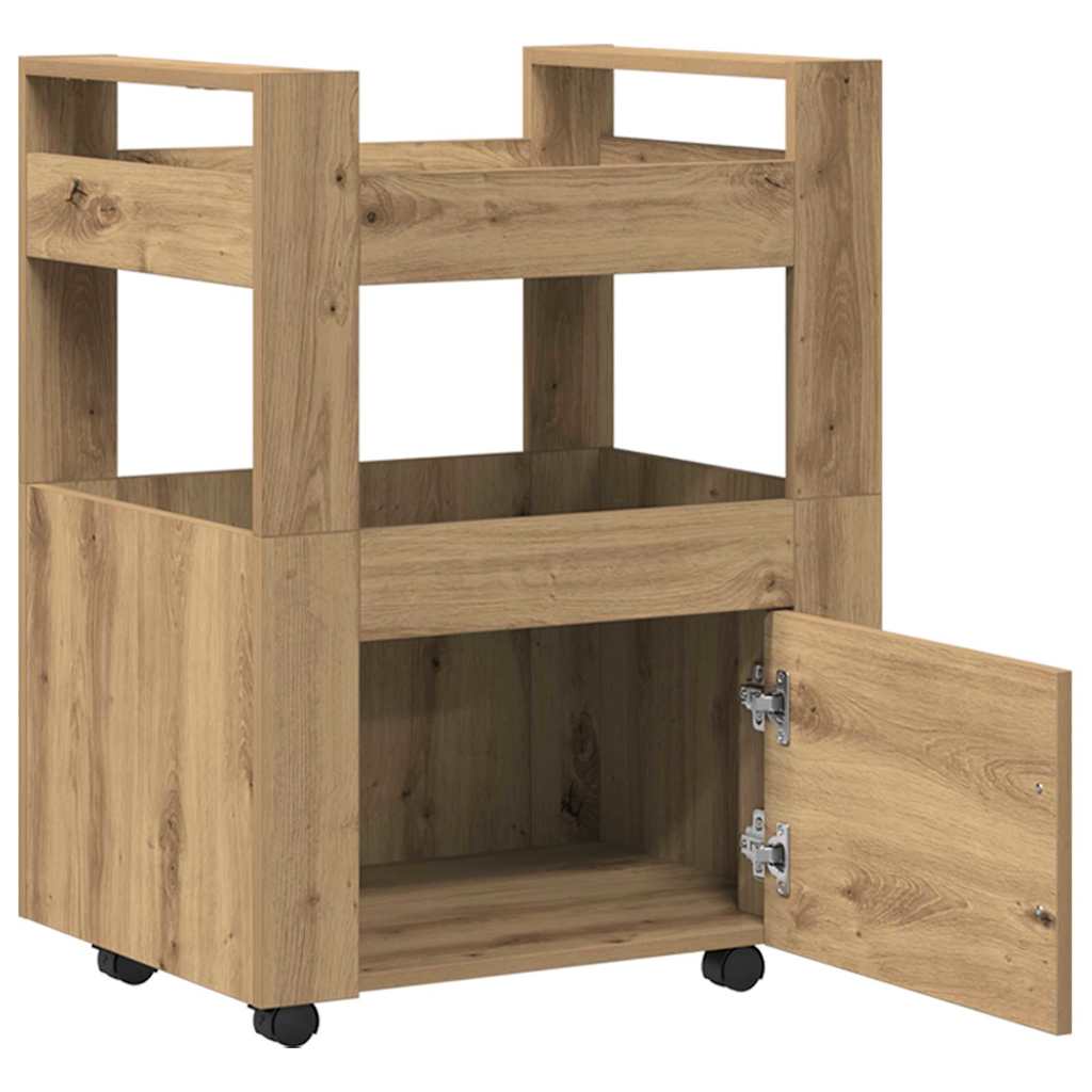Küchentrolley Artisan-Eiche 60 x 45 x 80 cm Holzwerkstoff