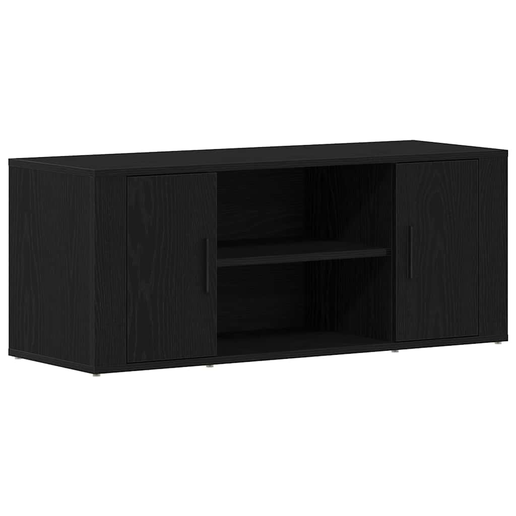TV-Schränk Schwarz Eichen-Optik 100 x 35 x 40 cm Holzwerkstoff