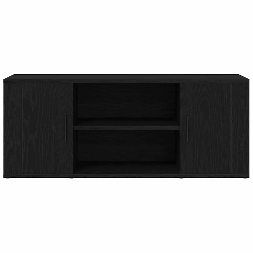 TV-Schränk Schwarz Eichen-Optik 100 x 35 x 40 cm Holzwerkstoff